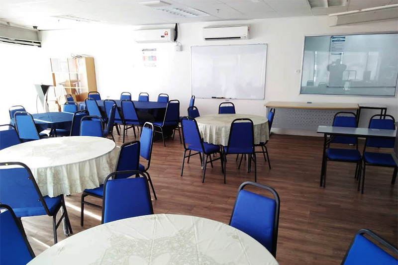 Round Tables with Chairs Setup Training Room Promenade Penang